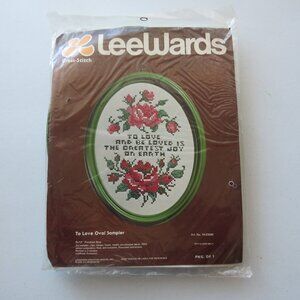 To Love Oval Sampler LeeWards Cross Stitch Kit With Frame #14-63090